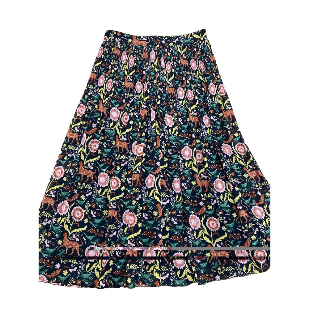 Boden Women's 2P Petite Cassidy Pleated Skirt in the Forest print